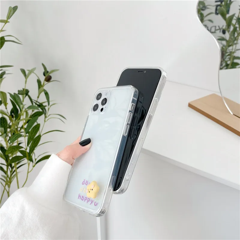 

3D Cartoons Star Rotating Transparent Phone Cover For iPhone 11 Soft TPU Back Case For iPhone SE 2020 12 Mini 11 Pro XS MAX X XR