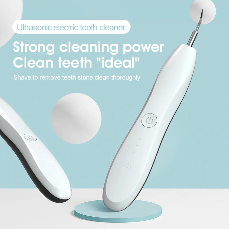 

New Ultrasonic Dental Calculus Scaler Oral Tooth Cleaner Tartar Remover Plaque Stains Removal Teeth Whitening Portable With LED
