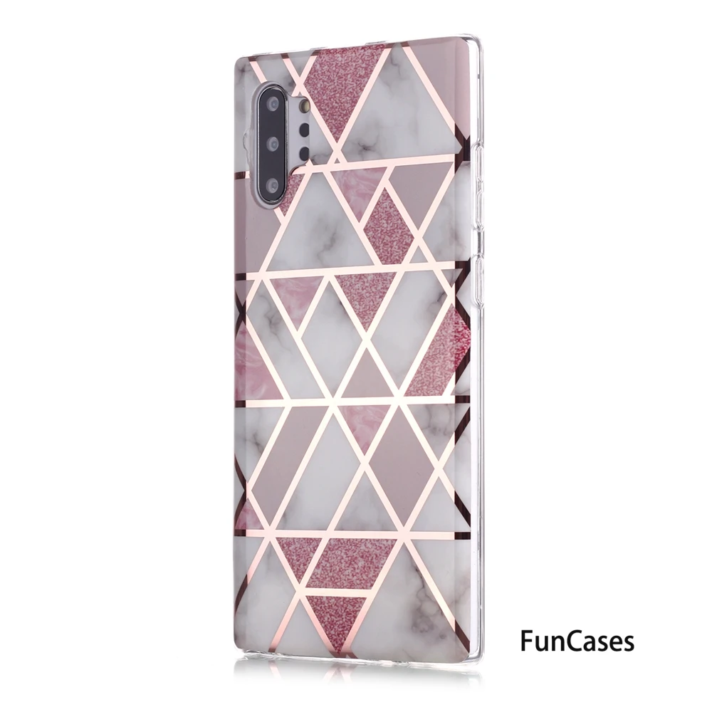 Прозрачные чехлы цвета розового золота для Samsung Note 10 Мягкий Силиконовый