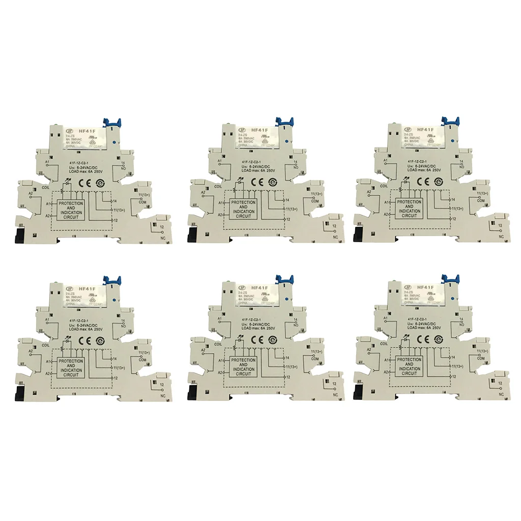 5 контактный релейный разъем 6 24 В AC/DC 6A использовать с HF41F PCB релейное крепление