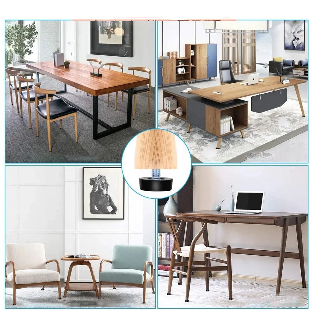 20Pcs Adjustable Foot Pad Furniture Legs Anti-slip Base Table Cabinet Leg Feet Leveler M6 Screw Metal Accessories |