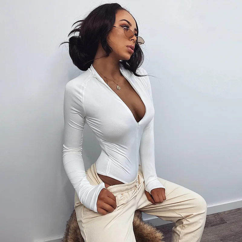 

Sexy Sheath Velvet Rompers Women Bodysuit Long Sleeve Regular Zipper Jumpsuits Women Femael Streetwear bodysuits Overalls 2021