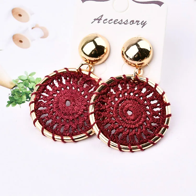 Универсальные круглые серьги в форме цветка материалы ручная работа народный