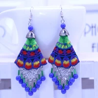 womens earrings korean style retro earrings cheongsam personalized earrings s925 silve hook zircon stone statement earrings