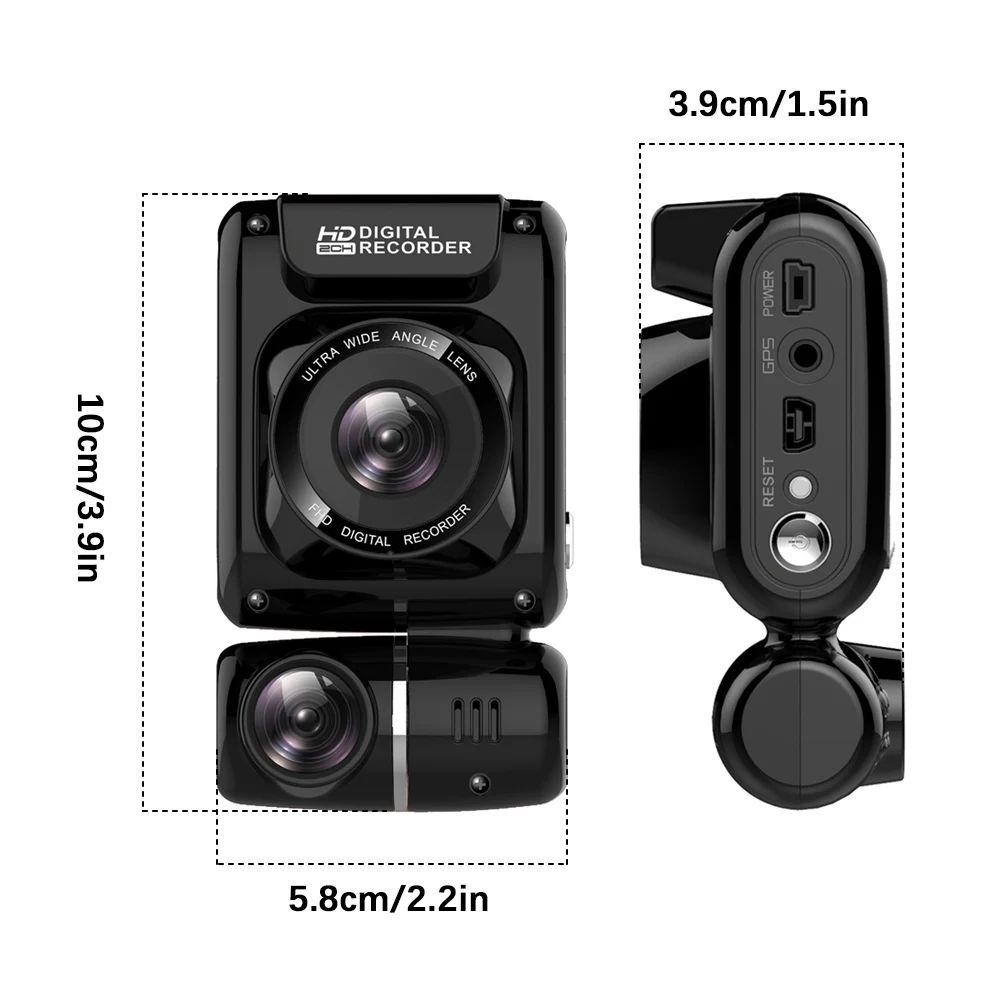 QPLOVE 2 камеры Автомобильный видеорегистратор 4 K 2160 P HD WDR с wifi gps ADAS
