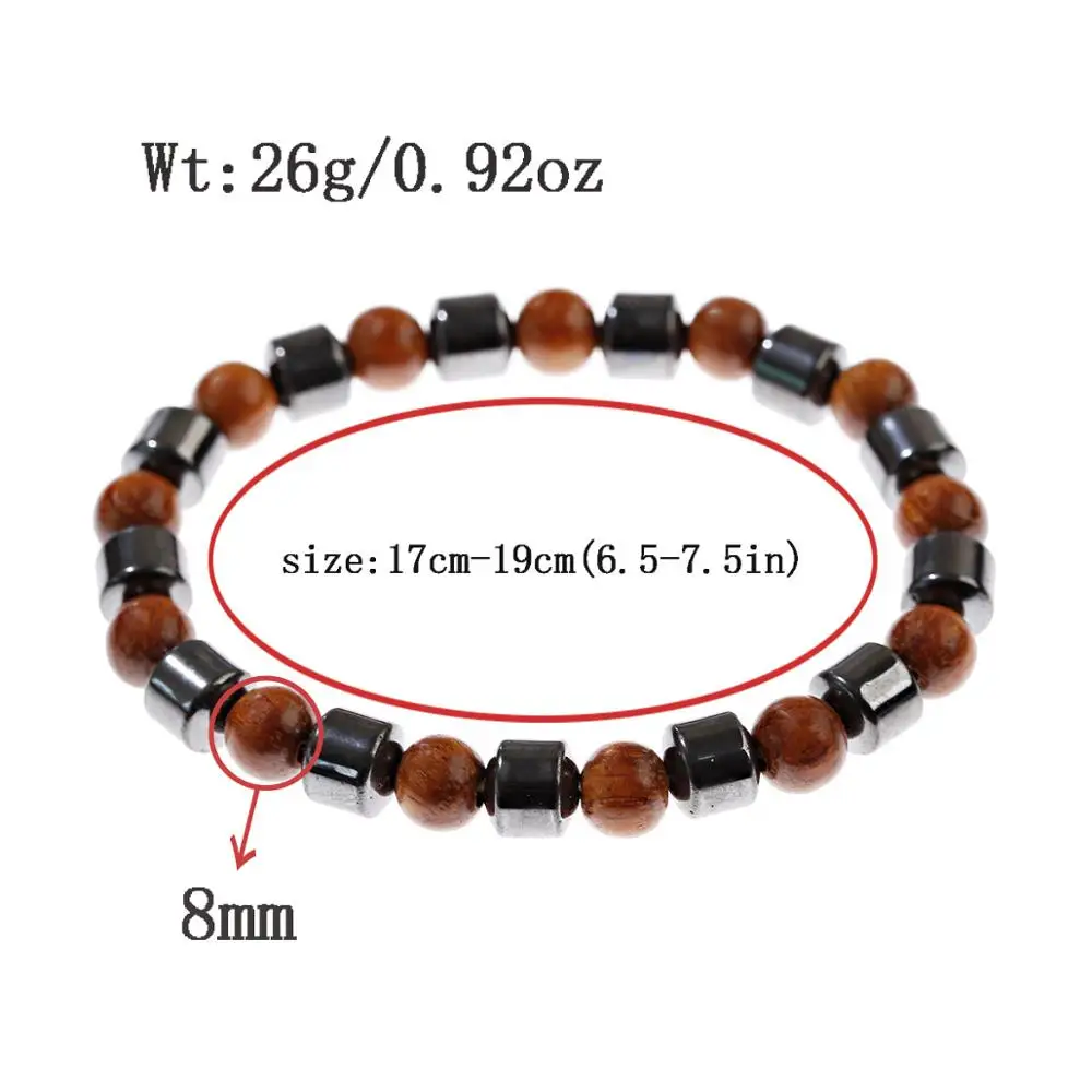 Браслеты из гематита и Тигрового Глаза для женщин цилиндрический гематит