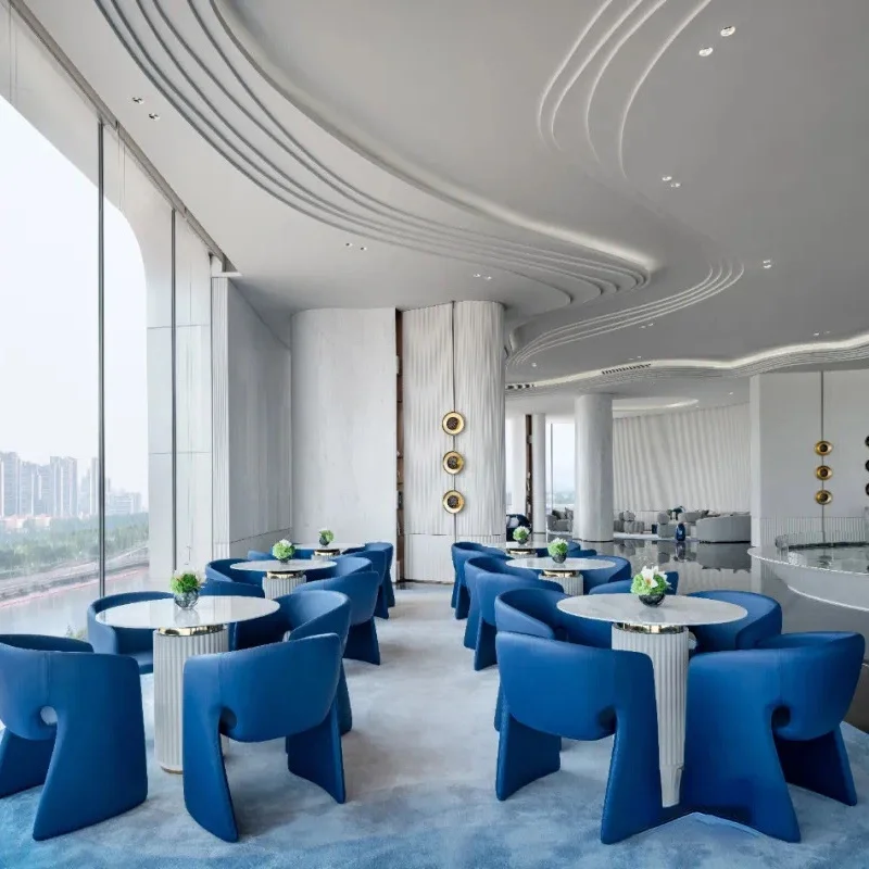 

zq Dining Chair Nordic Creative Leisure Light Luxury Model Room Sales Office Club Reception Chair Couch