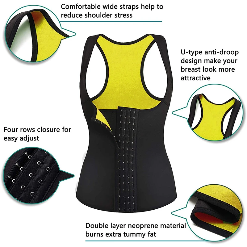 Женский тренажер для талии корсет похудения неопрен сауна пот жилет Утягивающее