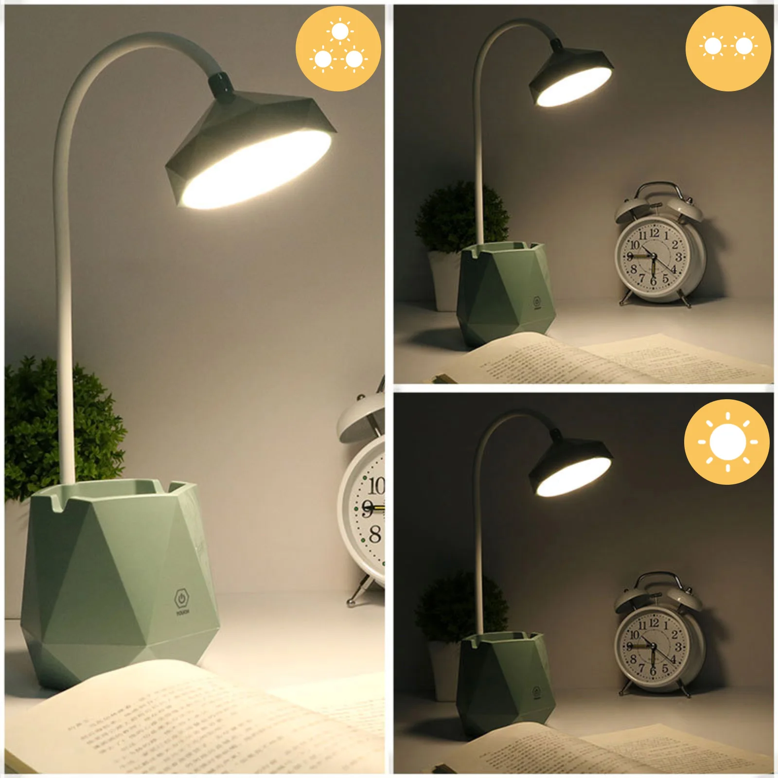 

Table Lamp Rechargeable LED Desk Lamp Study Modern Lamp Flexible For Student Reading Study Desk Light Bedside Lamp