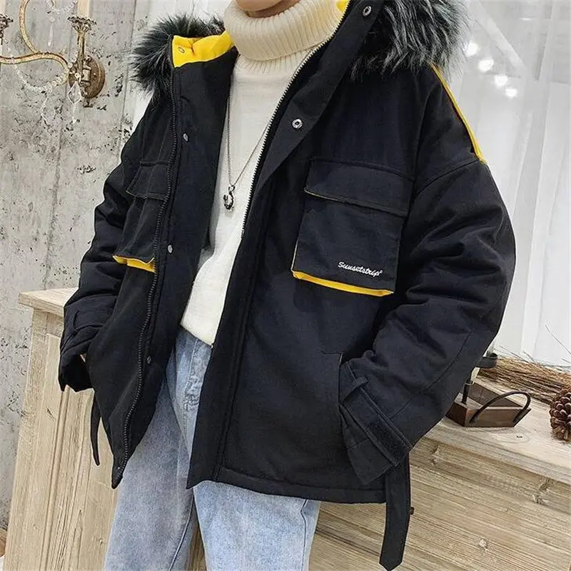 

Winter Jacket Men Brand Clothing Fashion Casual Loose Thick Warm Mens Coats Parkas With Hooded Solid Long Overcoats Male Clothes
