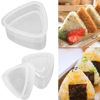 2pcsset diy sushi mold onigiri rice ball food press triangular sushi maker new