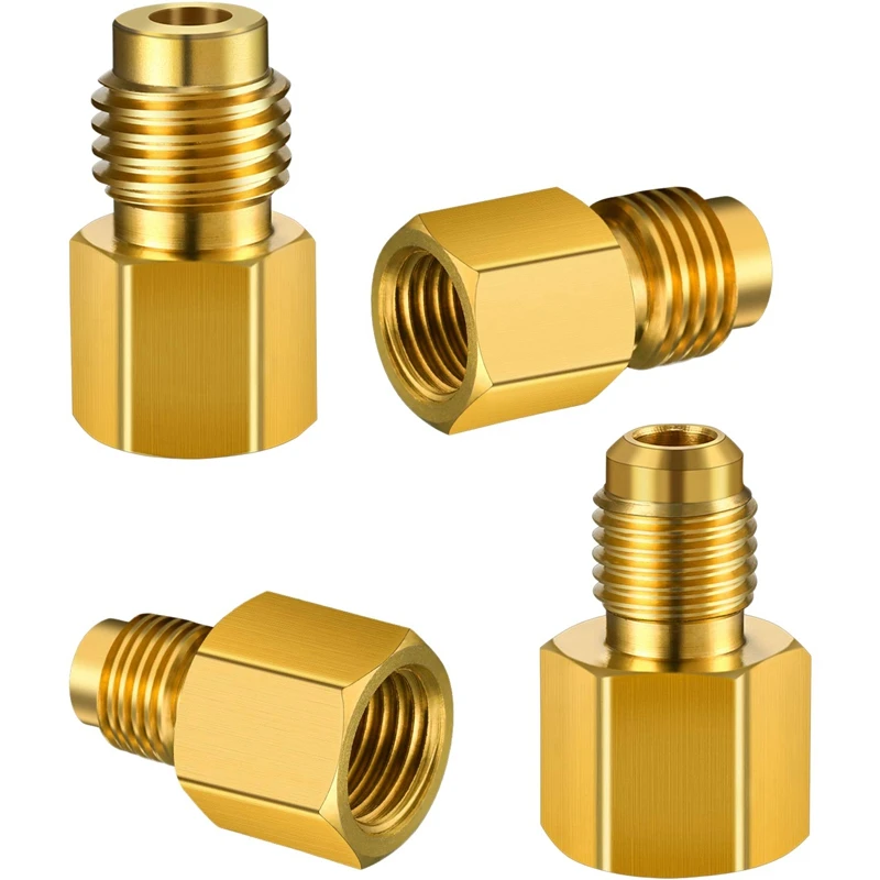 Латунная бак хладагента 4 шт. 6015 R134A 1/2 Женская к 1/4 Мужская расклешенная катушка и