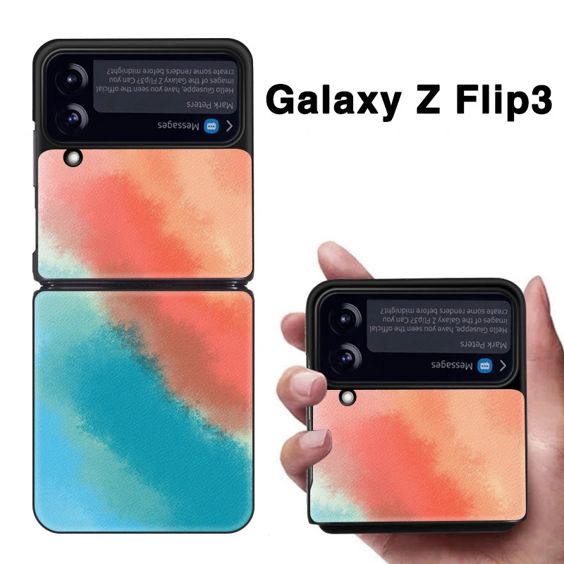 

Чехол-книжка из ПУ кожи с акварельным градиентом, для Samsung Galaxy Z