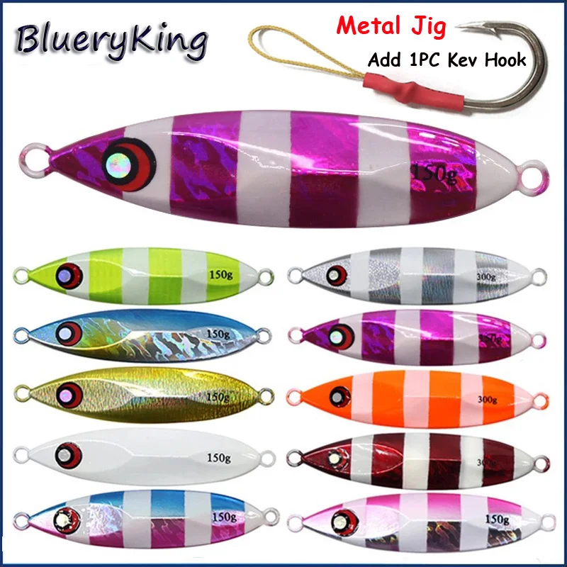 Металлическая рыболовная свинцовая джиг приманка bluфей объемом 40 г/60 г/80 г/100 г/150