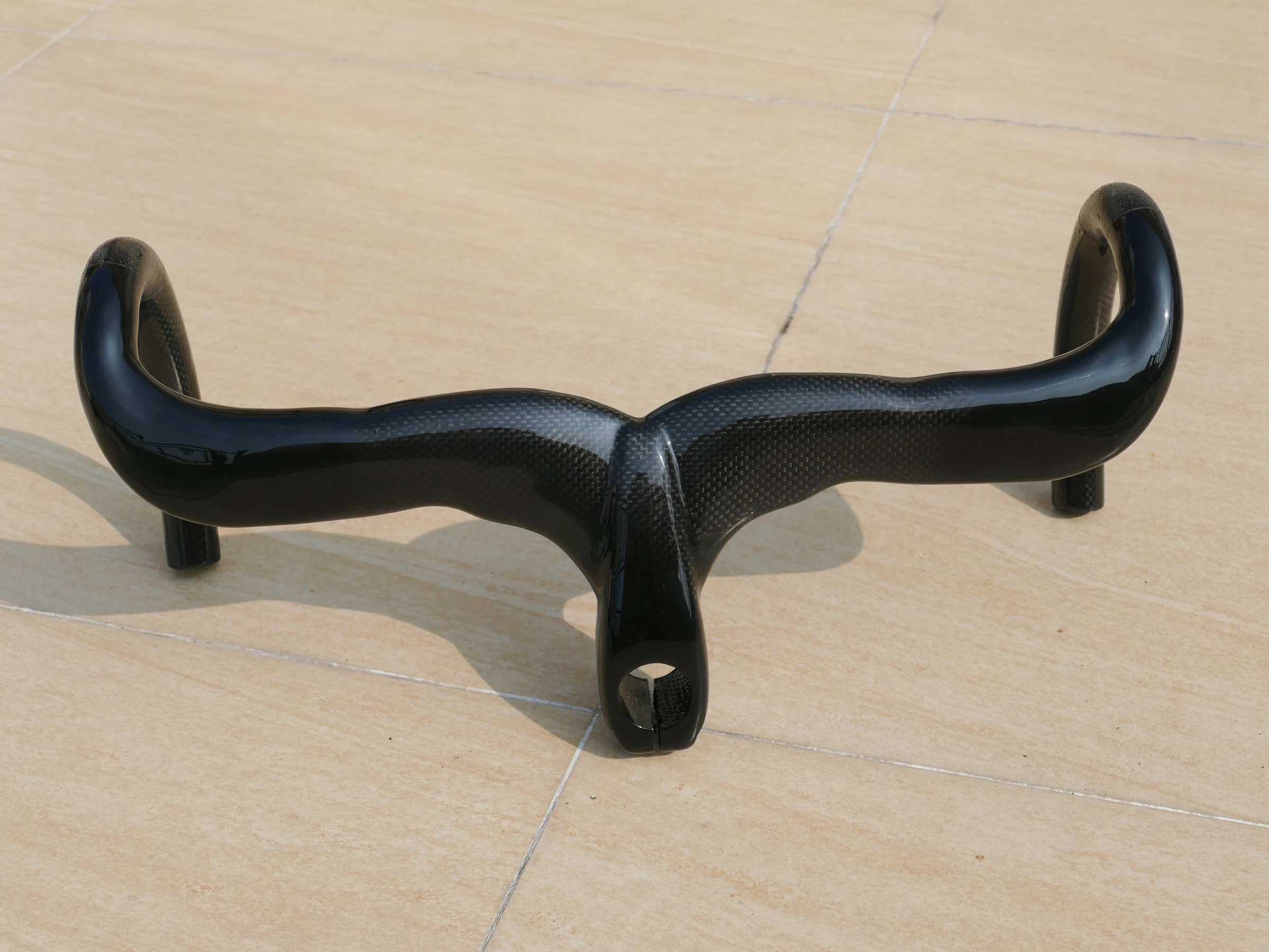 

HB-18 High Quality New Toray Carbon Road Racing Bike Bar Bicycle Cycling Handlebar Bar Integrated Handlebar 420mm With Stem