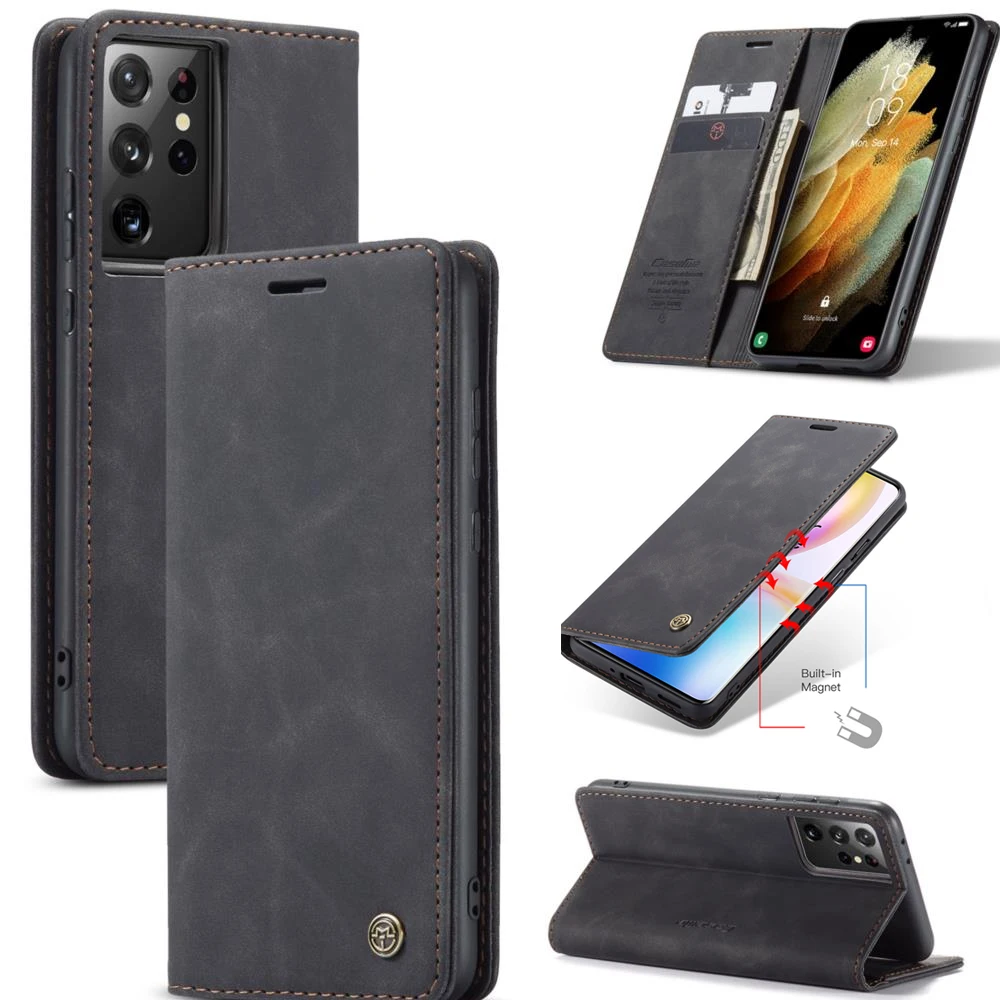 Чехол Кошелек CaseMe в стиле ретро A51 A71 A32 A42 A21S A52 A72 A12 для Samsung A10 A20 M31 A70 M30s A50 с