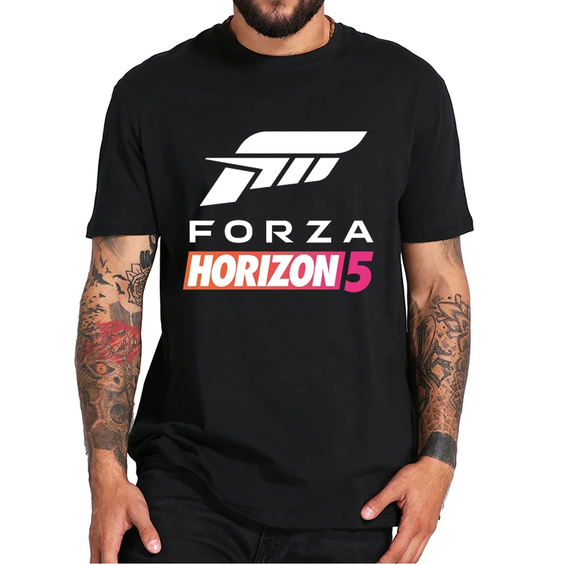 

Forza Horizon 5 T Shirt 2021 New Racing Video Game Basic Homme Camiseta Tee Tops EU Size Gift For Gamer Fans 100% Cotton Tshirts