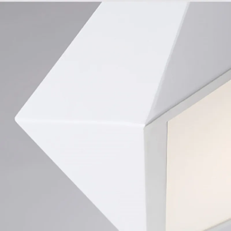 

Modern Ceiling LED Lamp Geometric Polygon Iron Baked Paint Body Acrylic Faceplate Panel For Bedroom Light Fixture