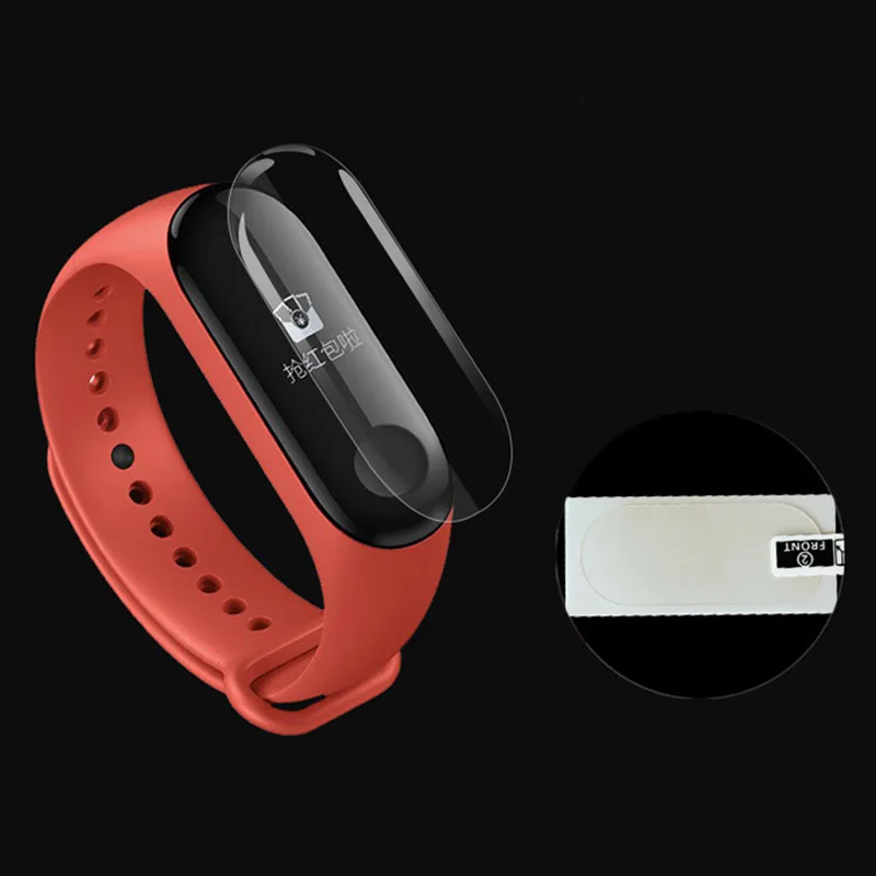 5 шт. M3 пленка экранная лента mi Band 3 Закаленное стекло протектор с отверстиями для Xiao mi