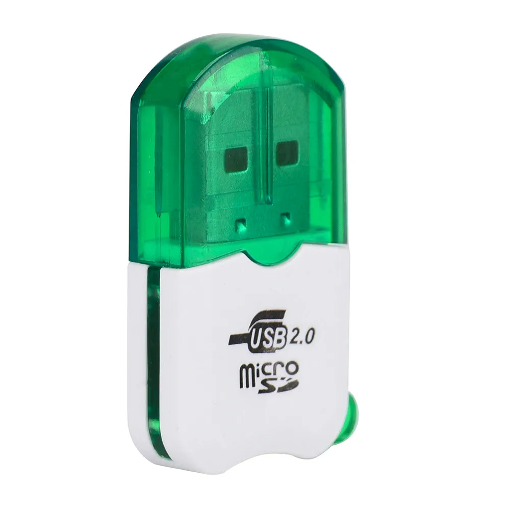 Binmer Mini Card Reader Micro SD TF T-Flash адаптер для карт памяти высокоскоростной USB зеленый
