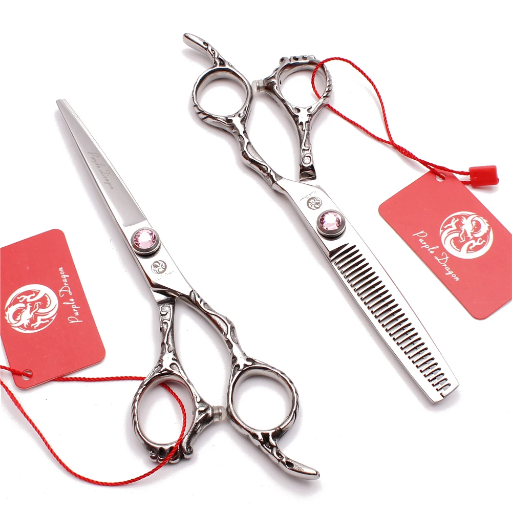 Professional Barber Scissors 6.0'' 440C Purple Dragon Hairdressing Cutting&ampThinning Shears Hair Hot Sell Z9008 | Красота и