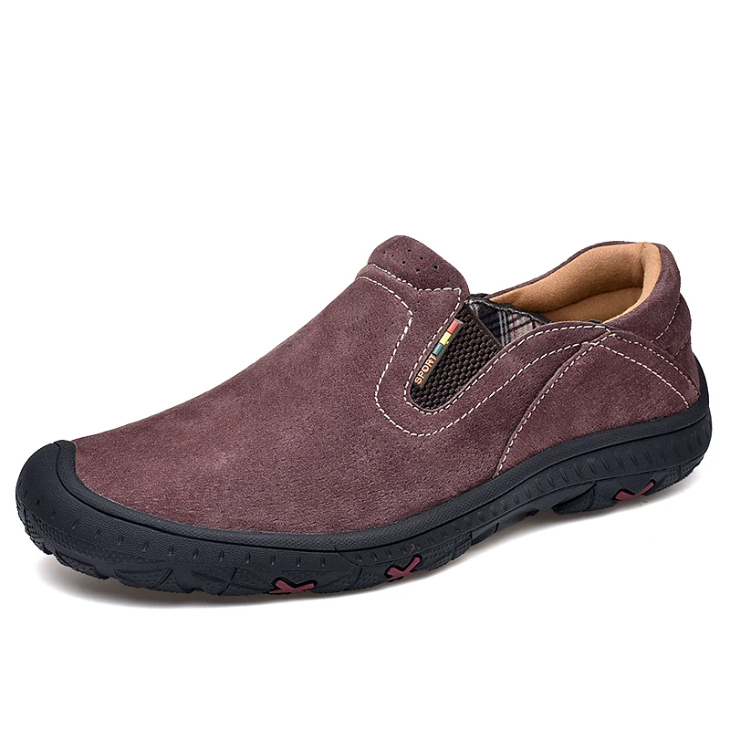 2019 New Autumn Male Shoes Outdoor Casual Adult Breathable Leather Loafers Men Non Slip Rubber Sole Sneakers Size 48 | Обувь