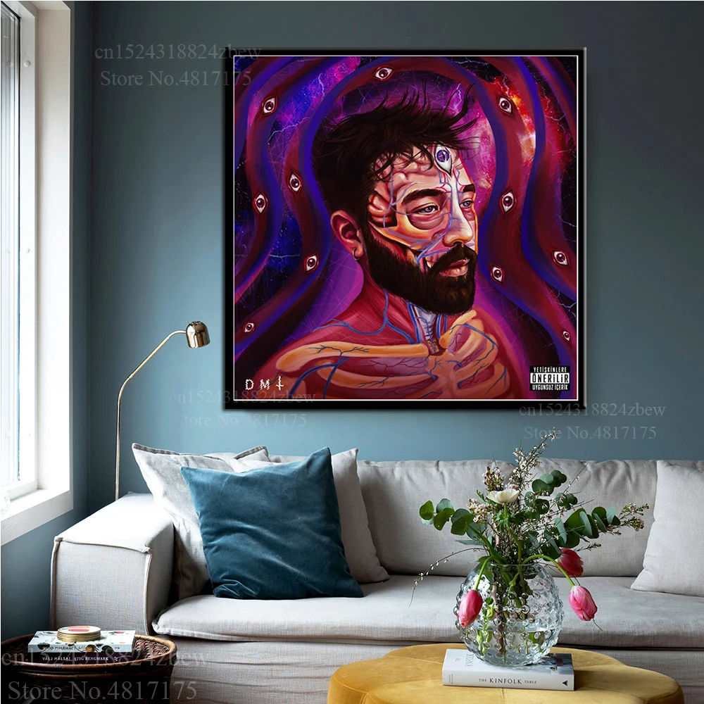 Постер Ceg рэпер певец музыкальный альбом DMT Холст Картина стена художественные