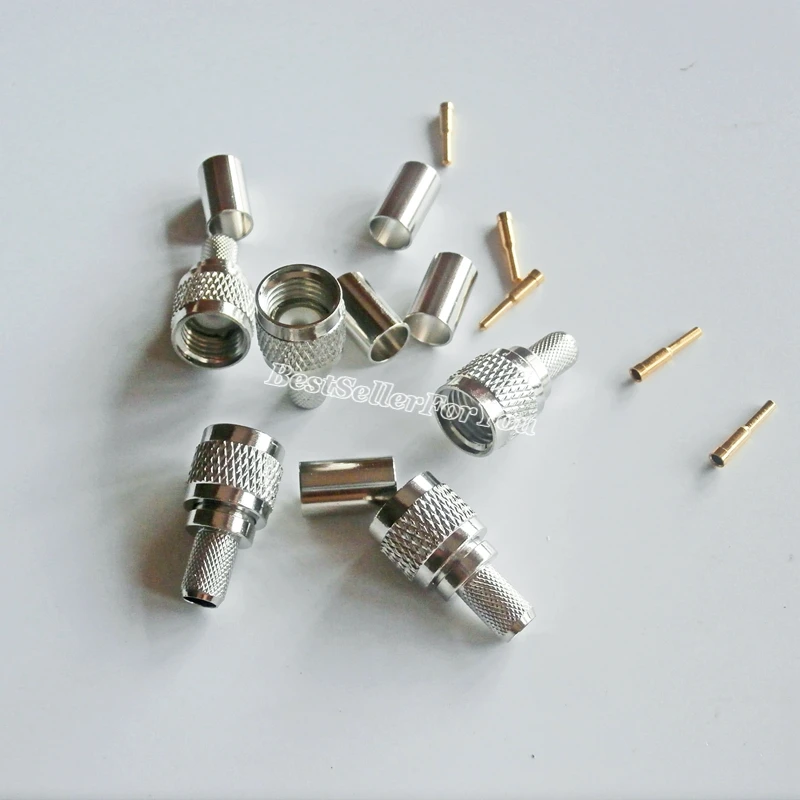 10 шт. MiniUHF мини UHF штекер обжимные клещи для RG-8X RG8X LMR240 коаксиальный кабель Разъем |