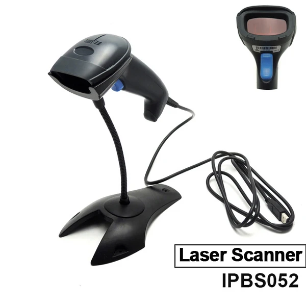 1D IPBS052 stand ISSYZONEPOS 1D сканер штрих-кода ручной лазерный сканер CCD проводной автоматический считыватель штрих-кодов анти-шок сканер с подставкой для POS - Цвет: 1D IPBS052 stand