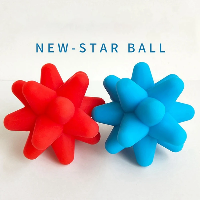 

2 Pcs Sports Fitness Fascia Muscle Relaxation Back Arm Leg Body Massage Roller Ball Accessories Red & Blue
