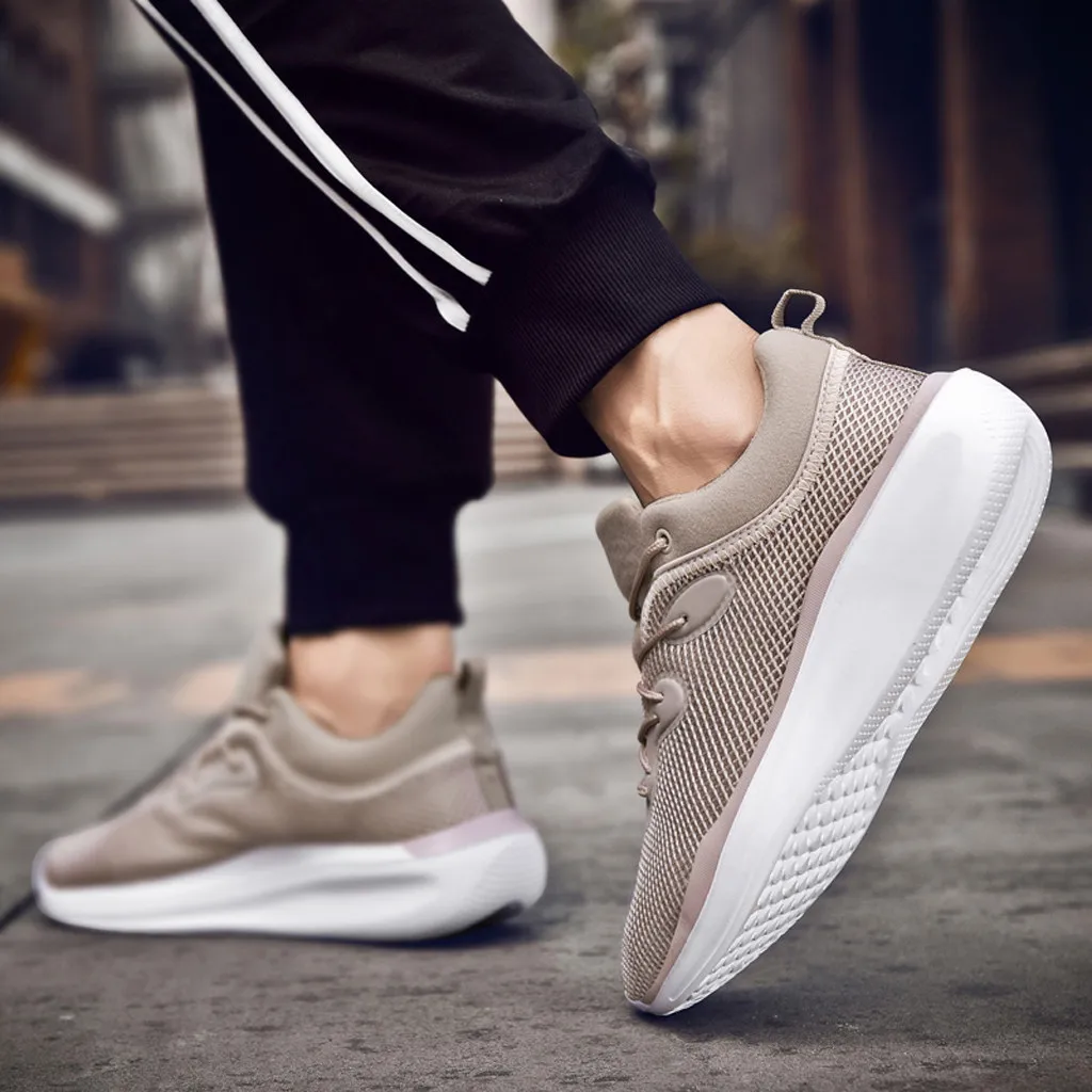 Мужская модная спортивная удобная повседневная обувь на шнуровке Нескользящая