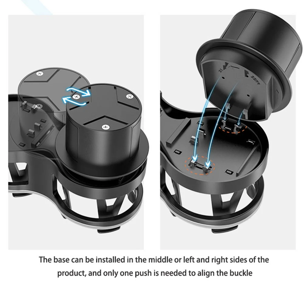 Универсальный автомобильный двойной держатель для чашки Внутренний органайзер