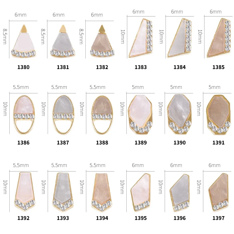 1 шт. стразы для дизайна ногтей в японском стиле металлический художественный