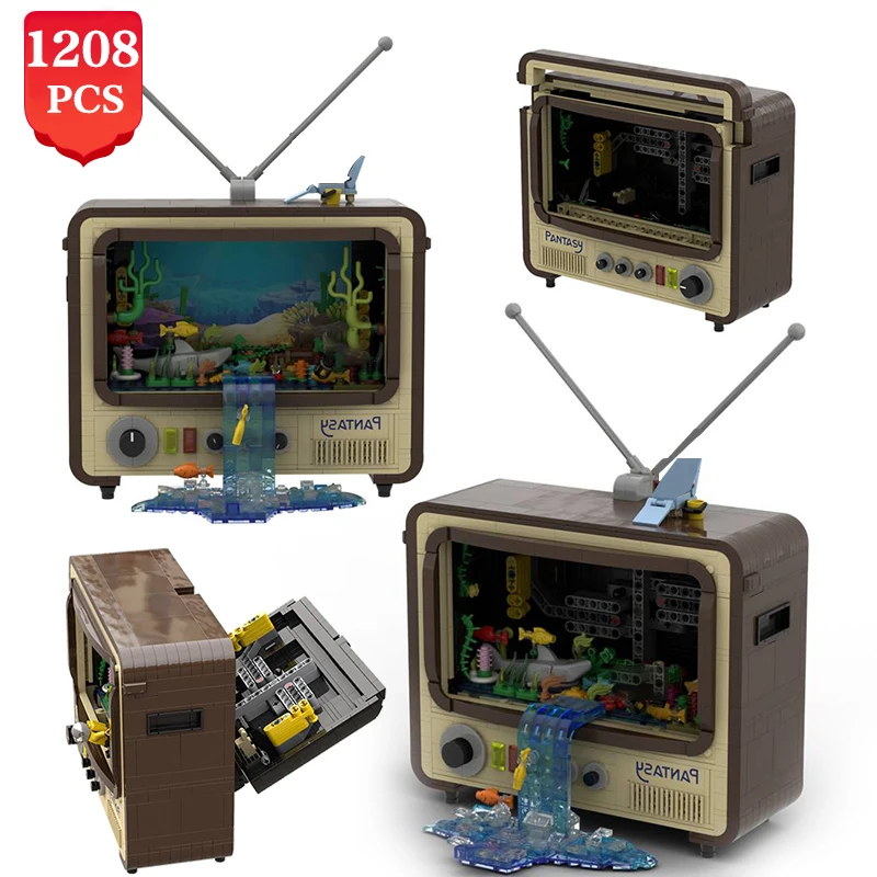 

Technical Expert Retro Tv Series Model Building Block Home Collection Decoration Assembly Children Toys Holiday Gift For Friends