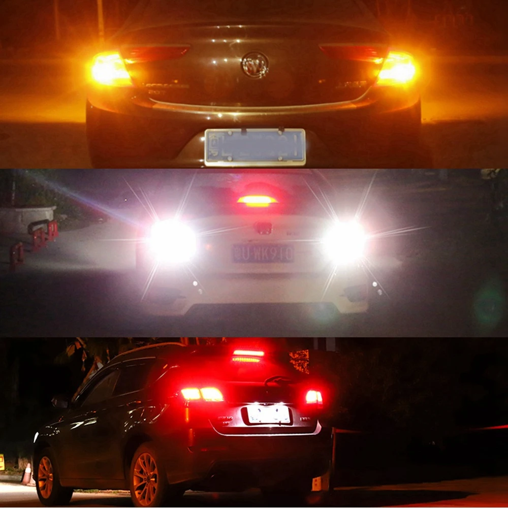 

2PCS New 1156 P21W 7506 BA15S R5W R10W Super Bright LED Car Tail Brake Bulb Turn Signals Auto Reverse Lamp Daytime Running Light