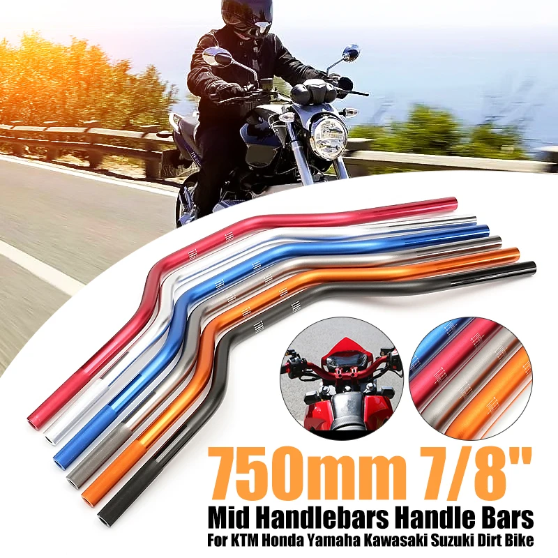 Универсальный мотоциклетный руль 7/8 дюймов 22 мм для мотоциклов KTM Honda Yamaha Kawasaki