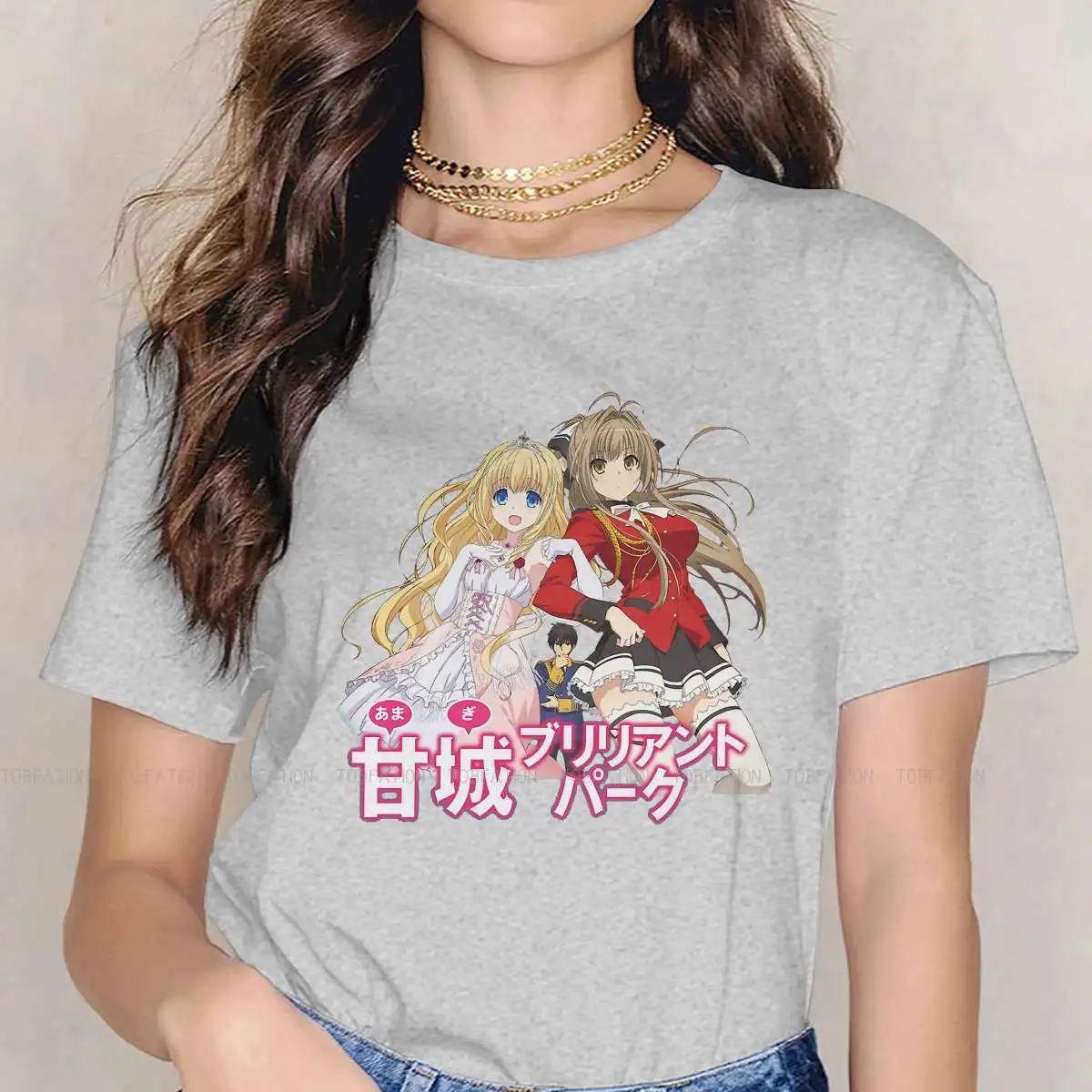 

Latifah Graphic TShirt Amagi Brilliant Park Kanie Seiya Sento Isuzu Anime Style Comfortable T Shirt Women Short Sleeve Gift Idea