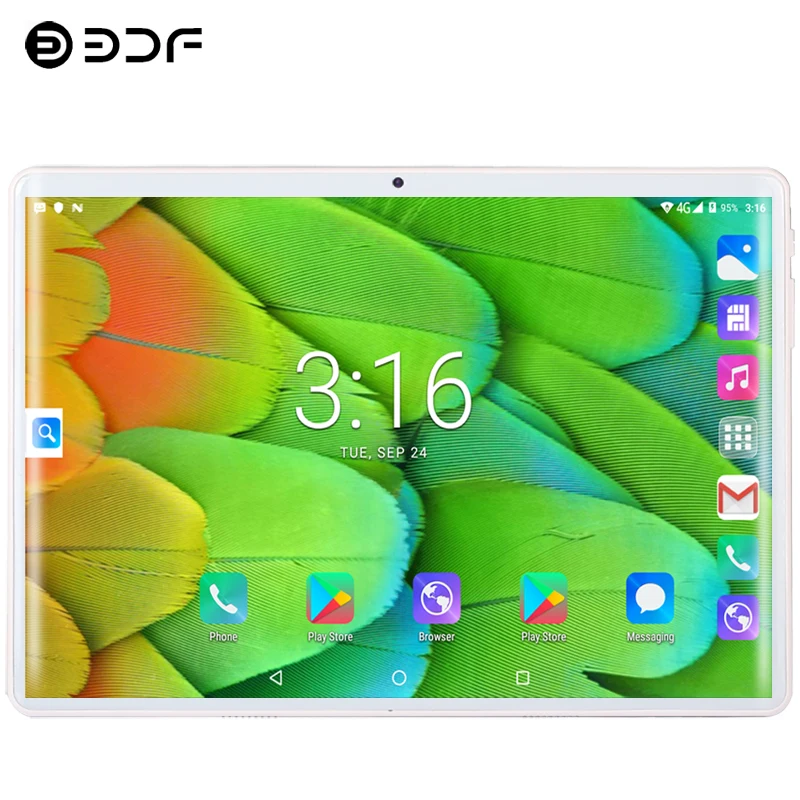 Android 9,0 планшетный ПК 10,1 дюймов 3g/4 GPhone вызова 2.5D закаленное Стекло десять Core 8 ГБ/128 Гб Две сим-карты Wi-Fi Bluetooth gps планшетный ПК
