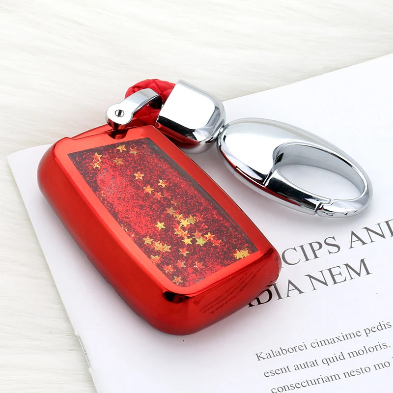 Чехол для автомобильного ключа из ТПУ с сыпучим песком защитный чехол VW Golf Bora Jetta