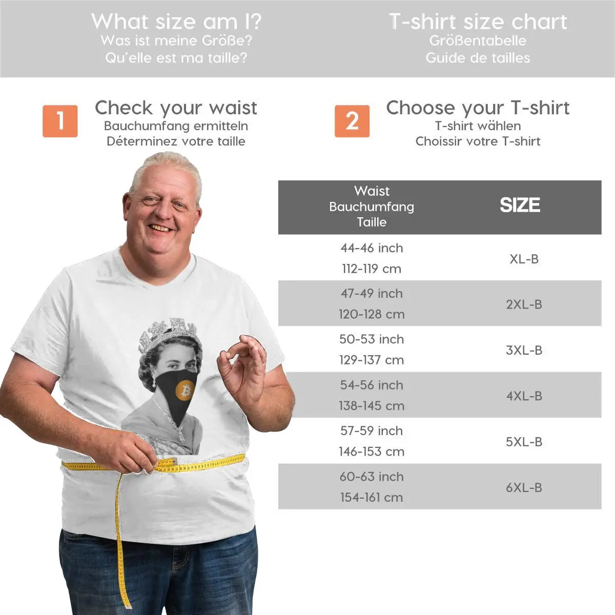 

Queen Bitcoin Bandit T Shirt Men Cotton Vintage T-Shirt Big Tall Tee Short Sleeve Tops Plus Size Big Size Large 4XL 5XL 6XL