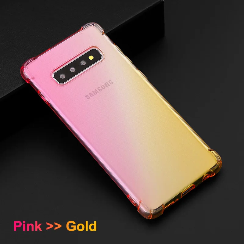 Роскошный ударопрочный Радужный Блестящий Мягкий чехол из ТПУ для телефона Samsung