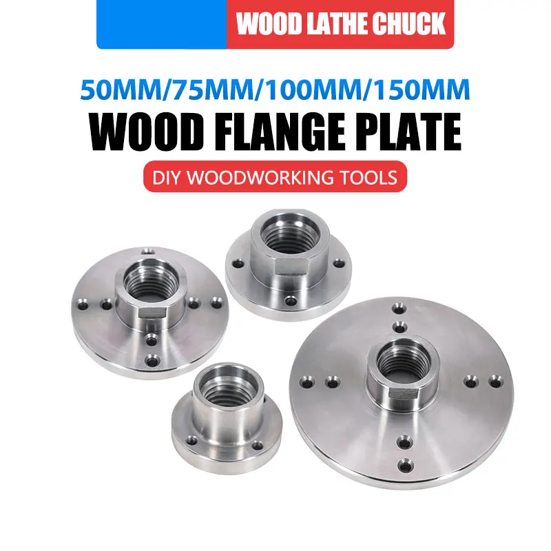 

M33*3.5/1"8TPI Wood Turning Lathe Steel Face Plate Chuck Flange With Diameter 2" 3" 4" 6" Inch Faceplate