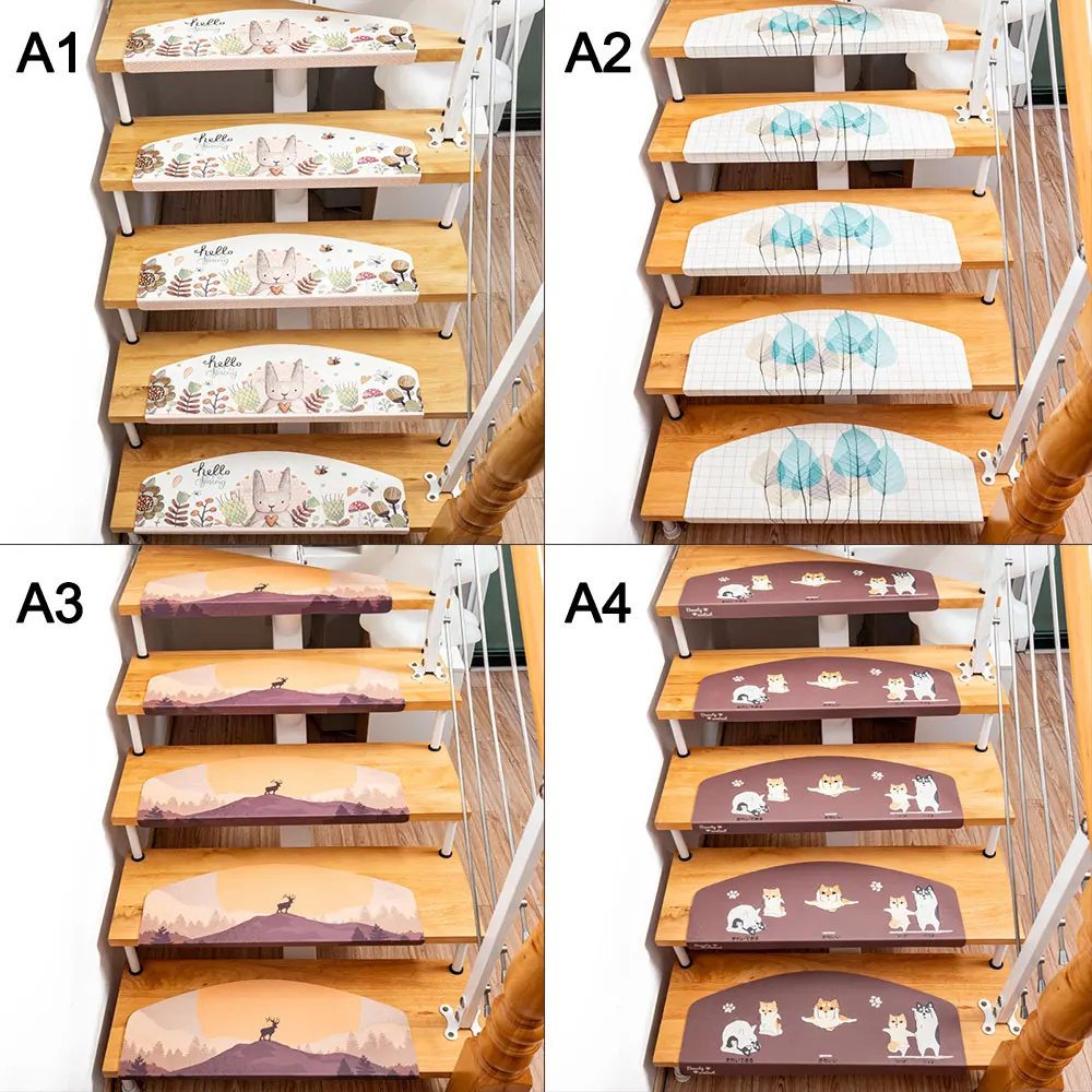 1 шт. pvcнескользящие лестничные ковры для пола протекторы защитные коврики детей