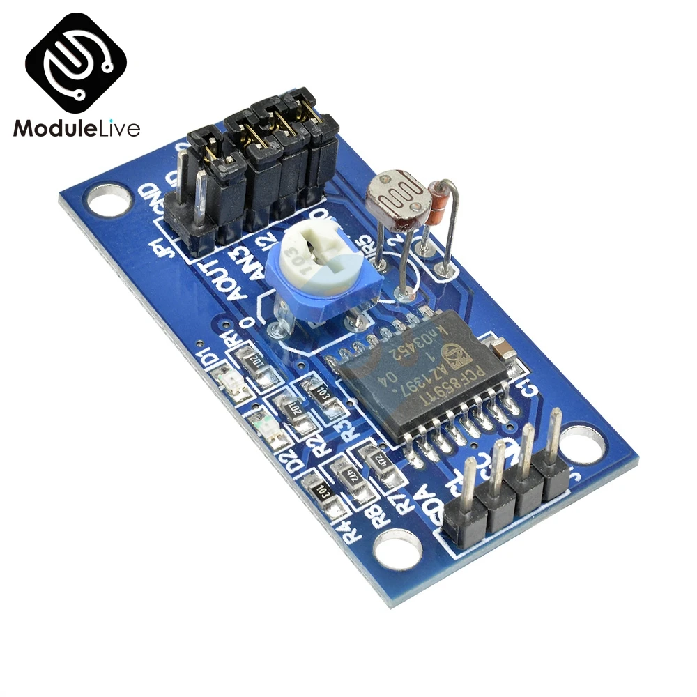 PCF8591 PCF8591T 3 V 5V одиночный низкий источник питания 4 канальный аналоговый AD DA модуль