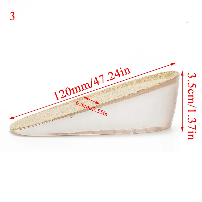 Фото 1 Pair Unisex 1.5/2.5/3.5 CM Height Increase Insoles Soft Gel Lifts Inserts Higher Shoes Pads High Quality Обувь 1 Pair Unisex 1.5/2.5/3.5 CM Height Increase Insoles Soft Gel Lifts Inserts Higher Shoes Pads High Quality Обувь