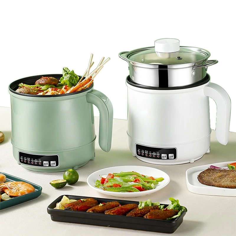 

Household Multifunction Electric Cooking Machine 1/2 Layer Stainless Steel Rice Cooker Hotpot Noodles Food Steamer Heating Pot
