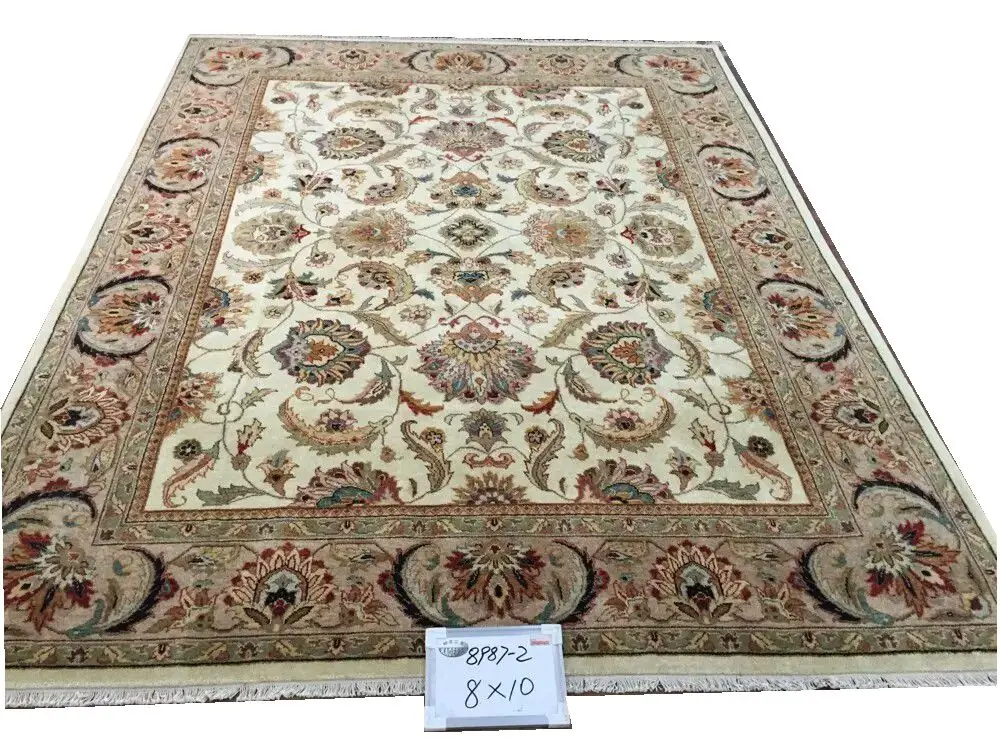 

OUSHAK RUGS FOLK TABLE DECOR FOR LIVING ROOM PATTERN CLASSIC KNITTING CHINESE WOOL NATURAL SHEEP WOOL