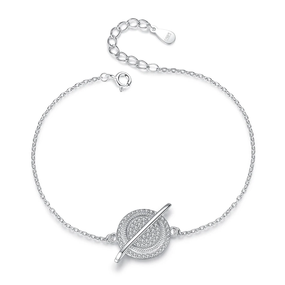 Браслет стразы женский из серебра 100% пробы с планетами | Украшения и аксессуары