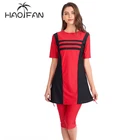 Женский скромный хиджаб HAOFAN, Мусульманский купальник, одежда для плавания в исламском стиле, спортивный купальник из Буркини, женский купальник с коротким рукавом и шапочкой для плавания