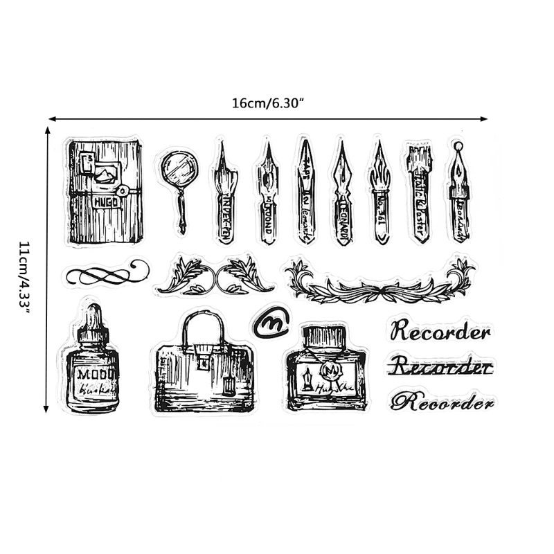 

1PC Transparent Silicone Clear Rubber Stamp Sheet Cling Scrapbooking DIY Gift